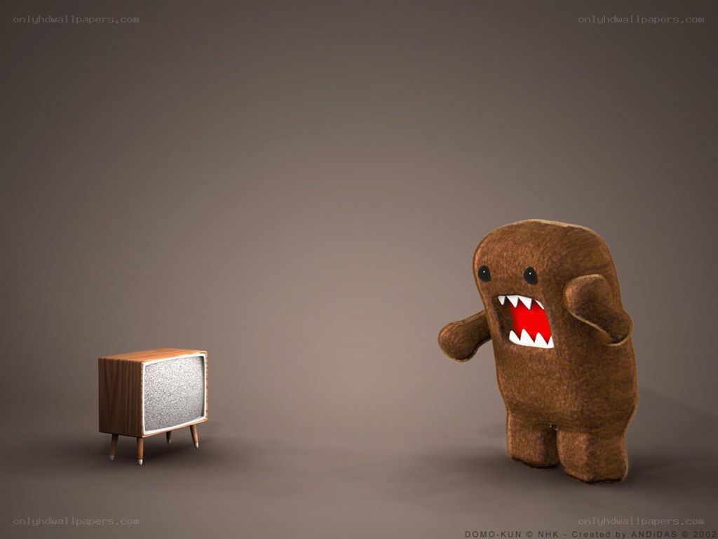 Domo-kun watching TV