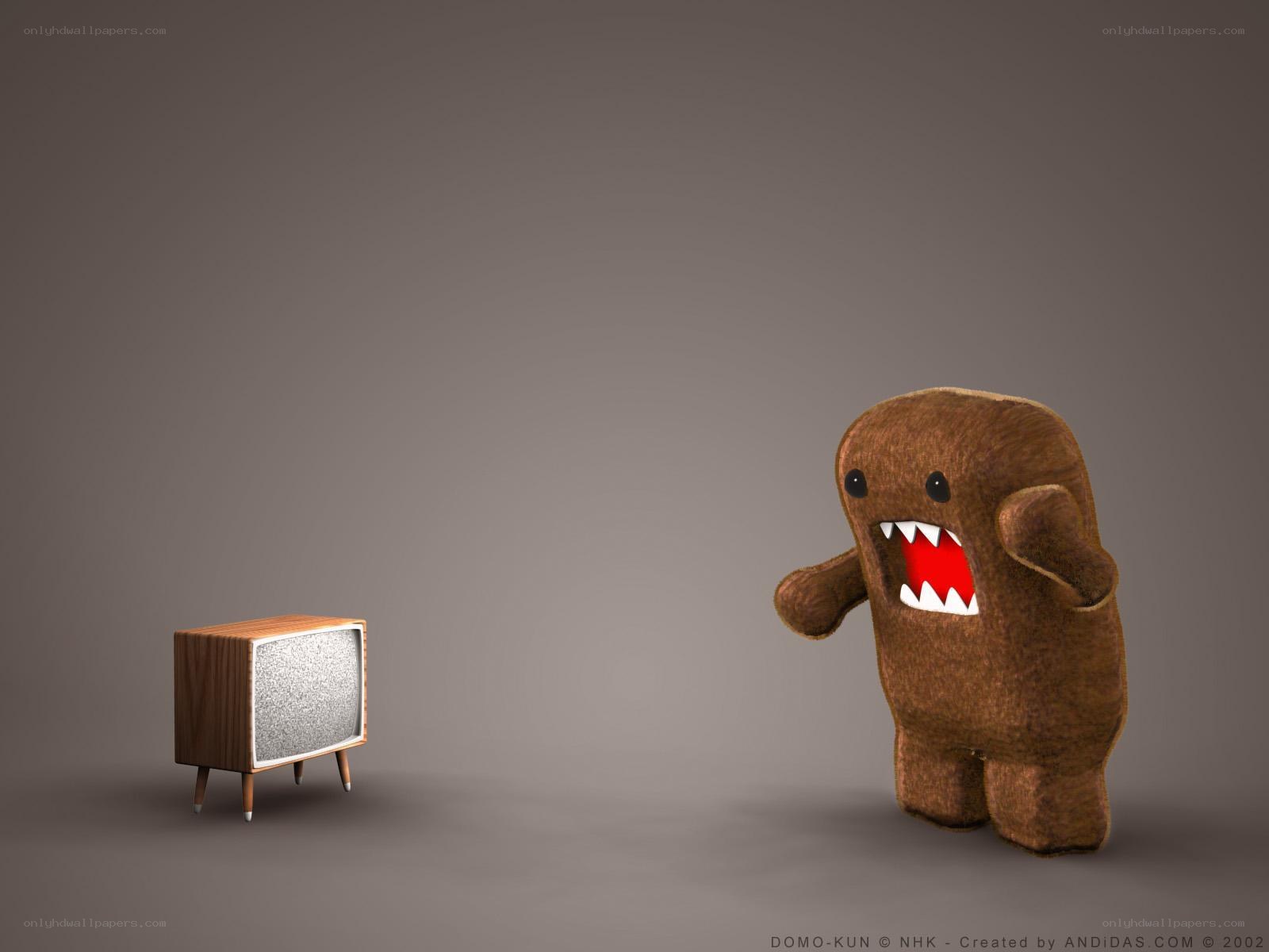 Domo-kun watching TV