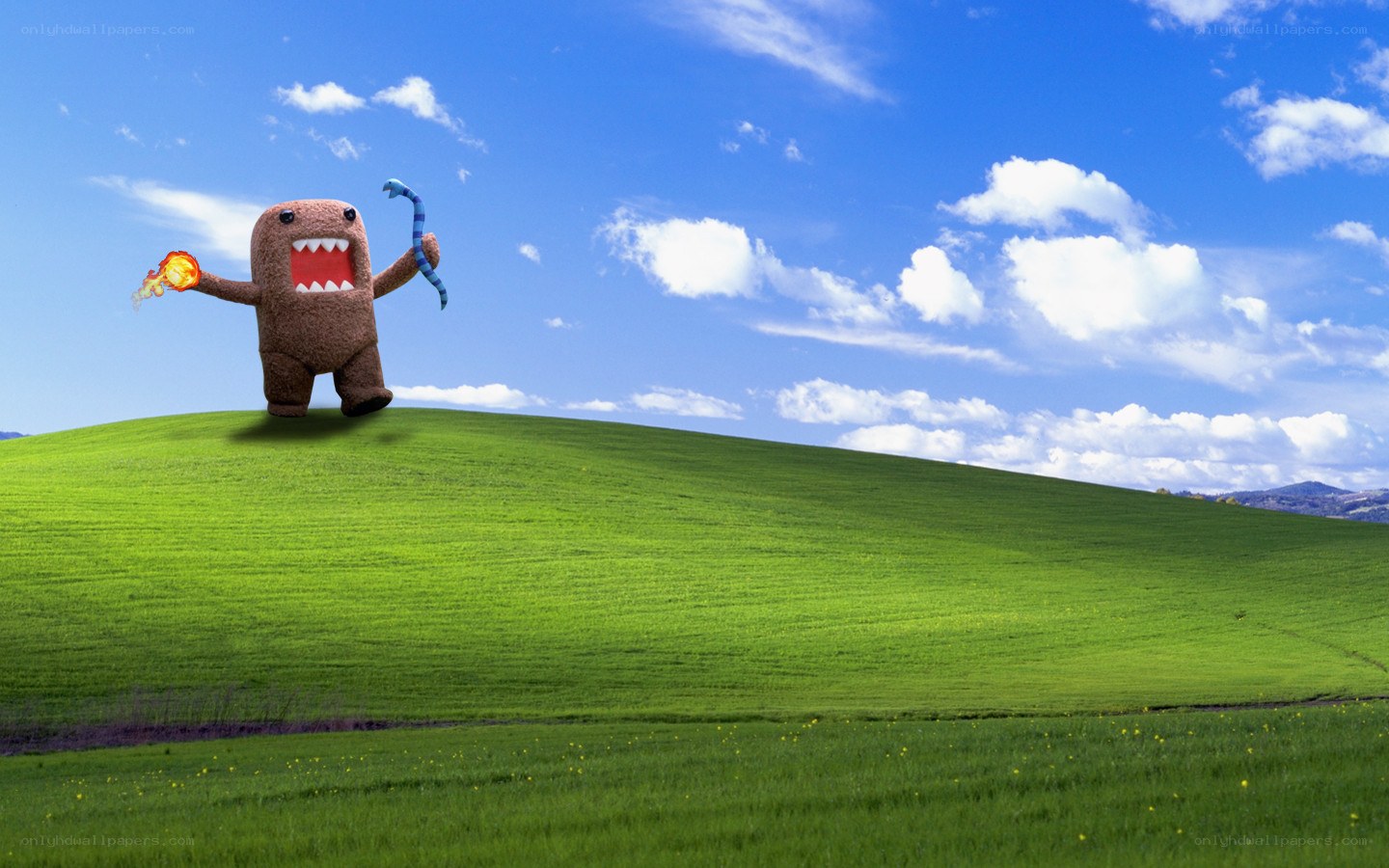 Domo on a green hill