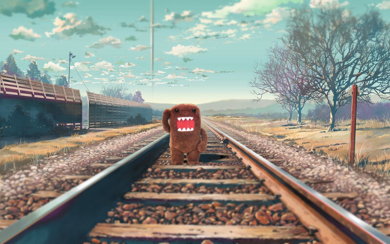 Domo on a train track