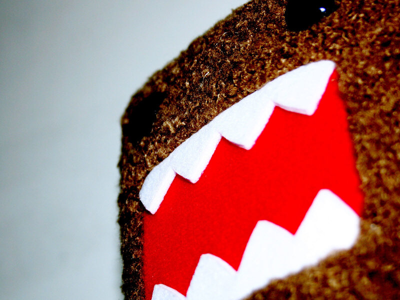 Domo plush toy close-up