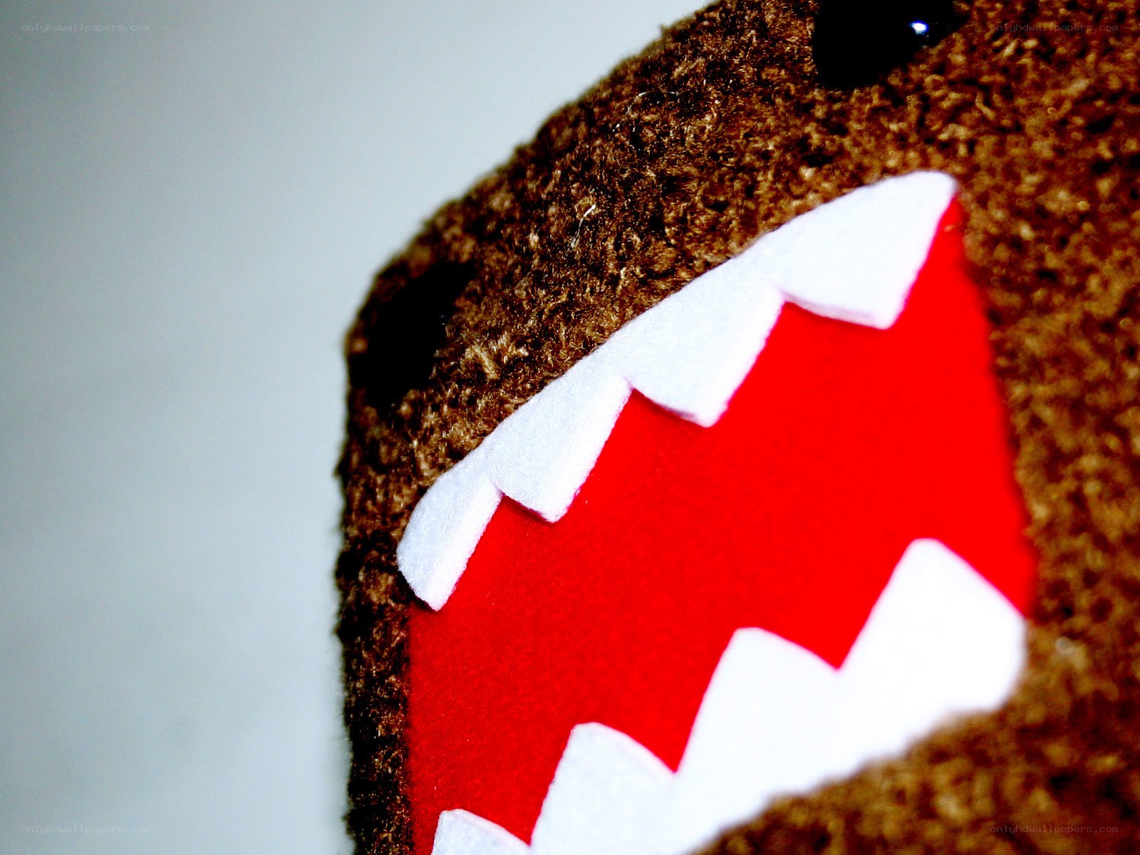 Domo plush toy close-up