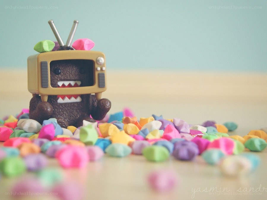 Domo with TV head toy