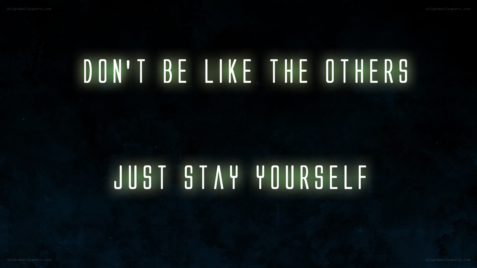 don't be like the others