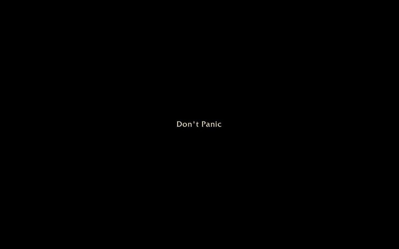 Don't Panic text