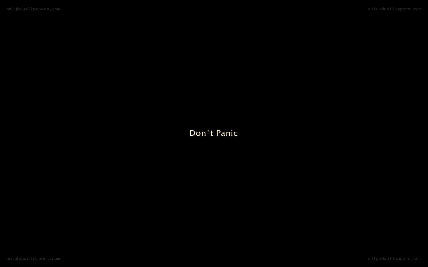 Don't Panic text