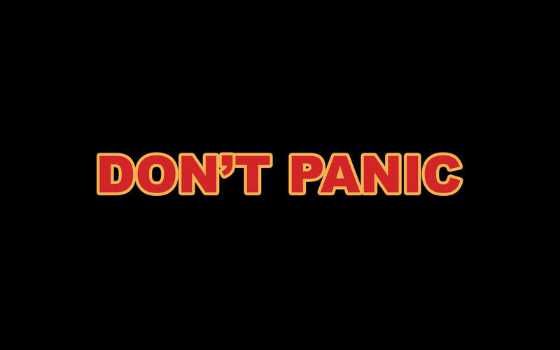 don't panic text