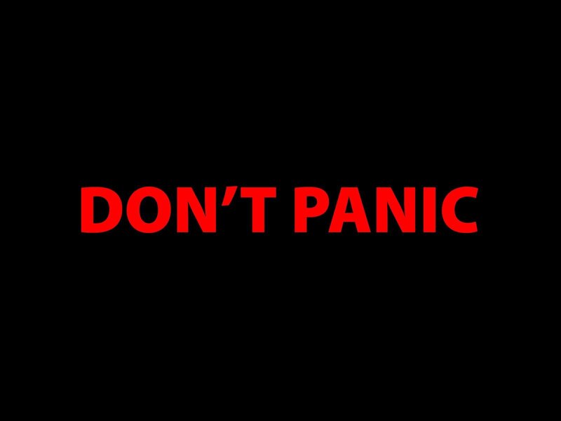 Don't Panic text