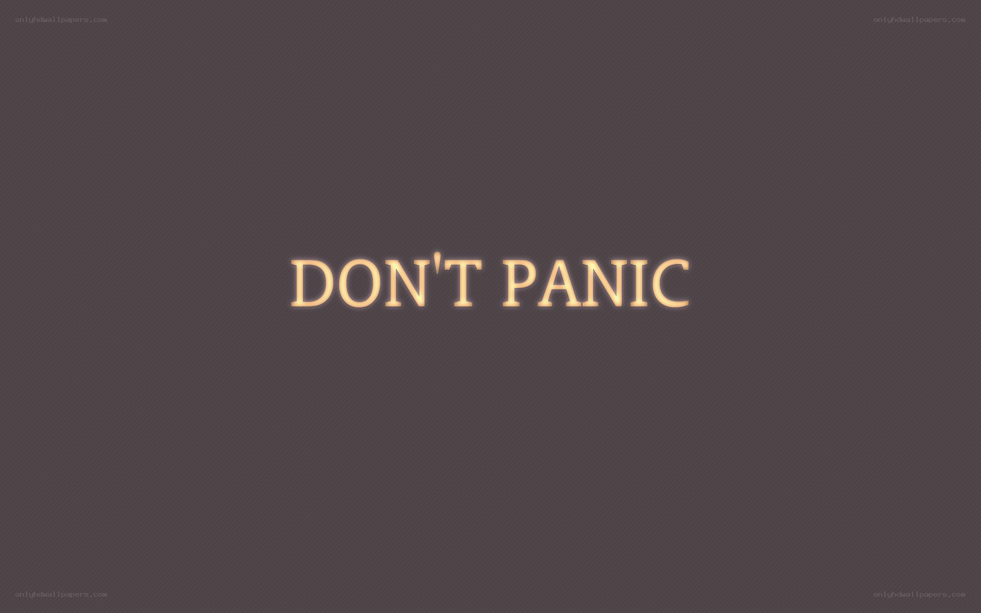 don't panic text