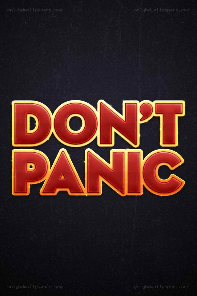 don't panic text graphic