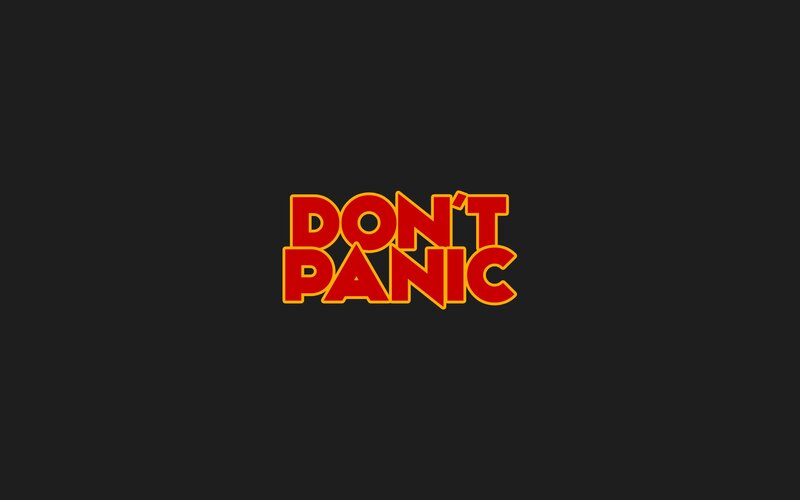 Don't Panic text logo