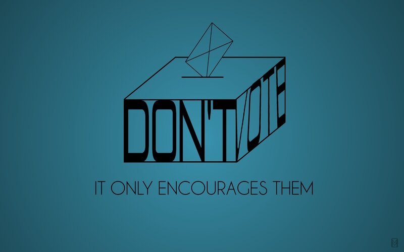 don't vote message