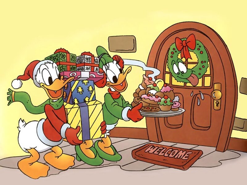 Donald and Daisy at Christmas