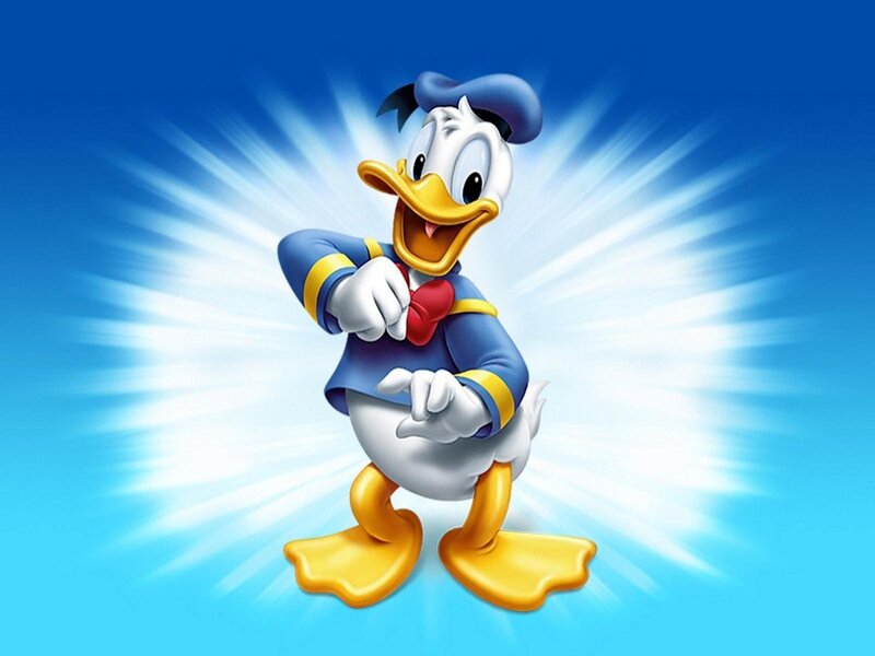 Donald Duck Character — Blue, Dramatic