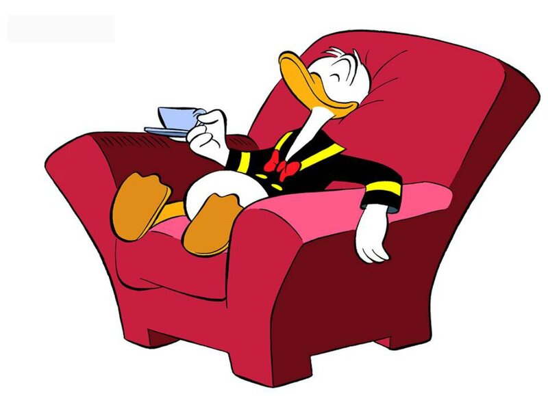 Donald Duck in Chair