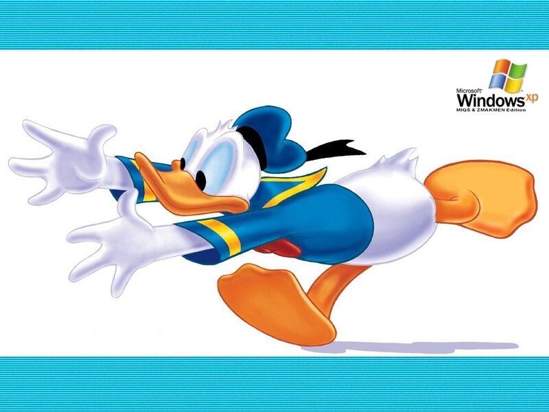 Donald Duck in flight