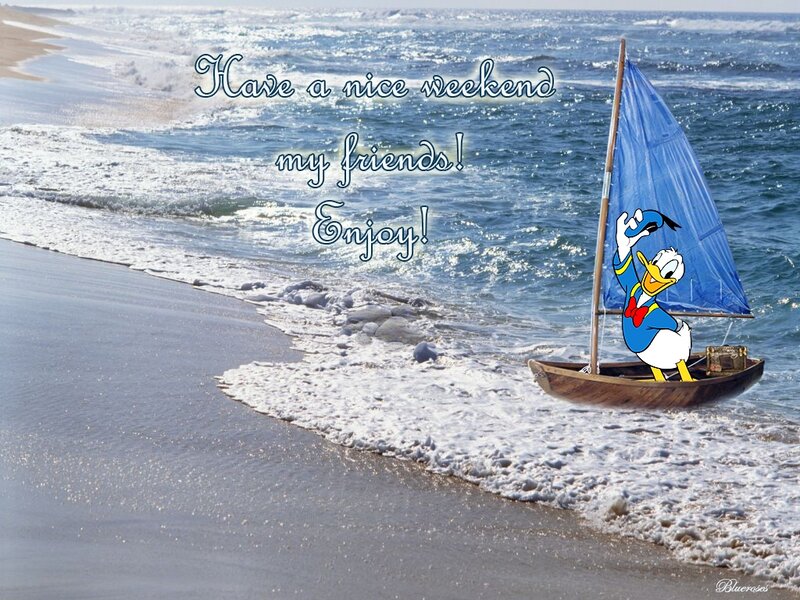 Donald Duck in Sailboat