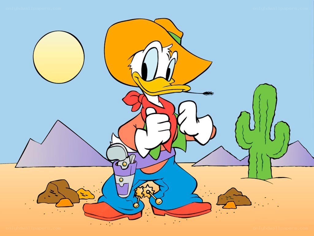 Donald Duck in the desert