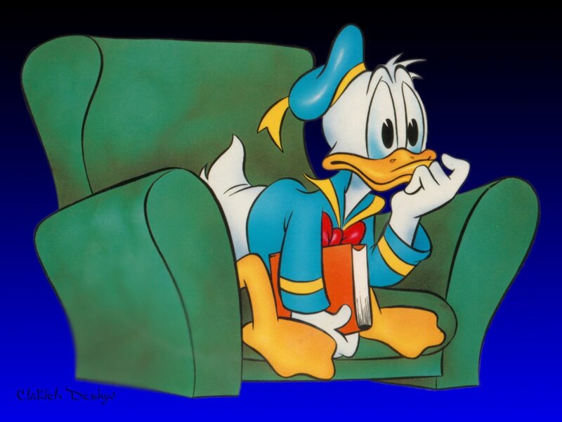 Donald Duck Sitting