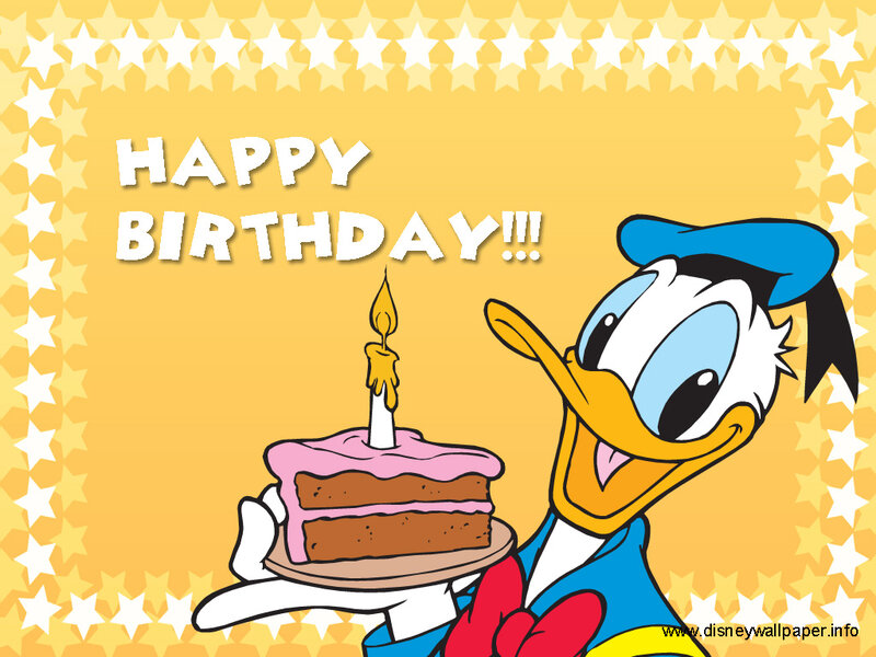 Donald Duck with Cake