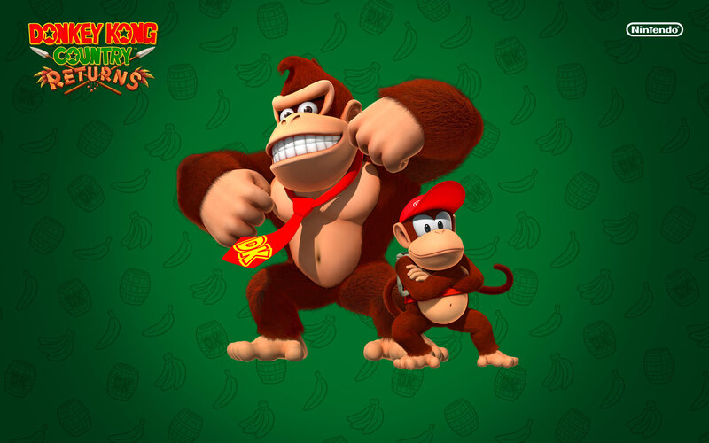 Donkey Kong and Diddy Kong — Green