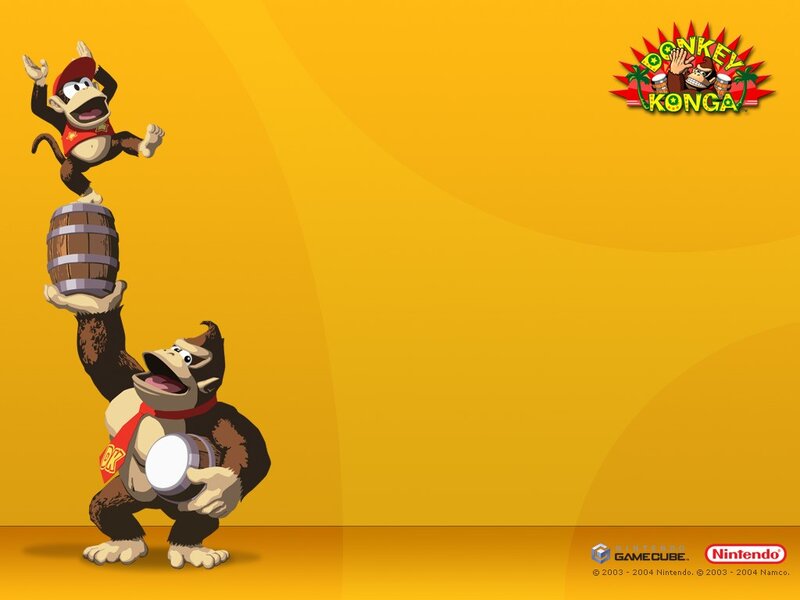 Donkey Kong and Diddy Kong — Yellow, Playful
