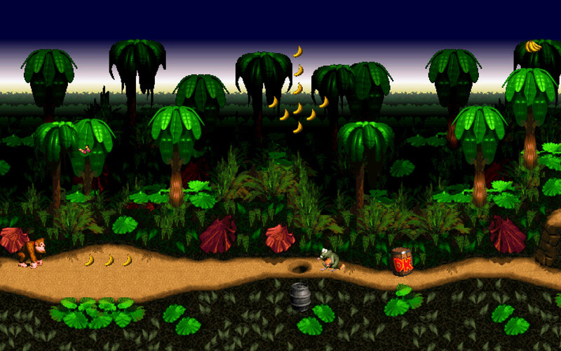 Donkey Kong Country jungle scene