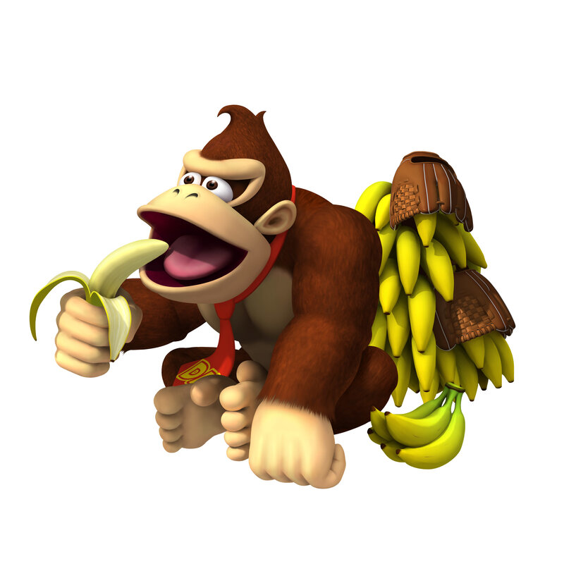 Donkey Kong eating banana