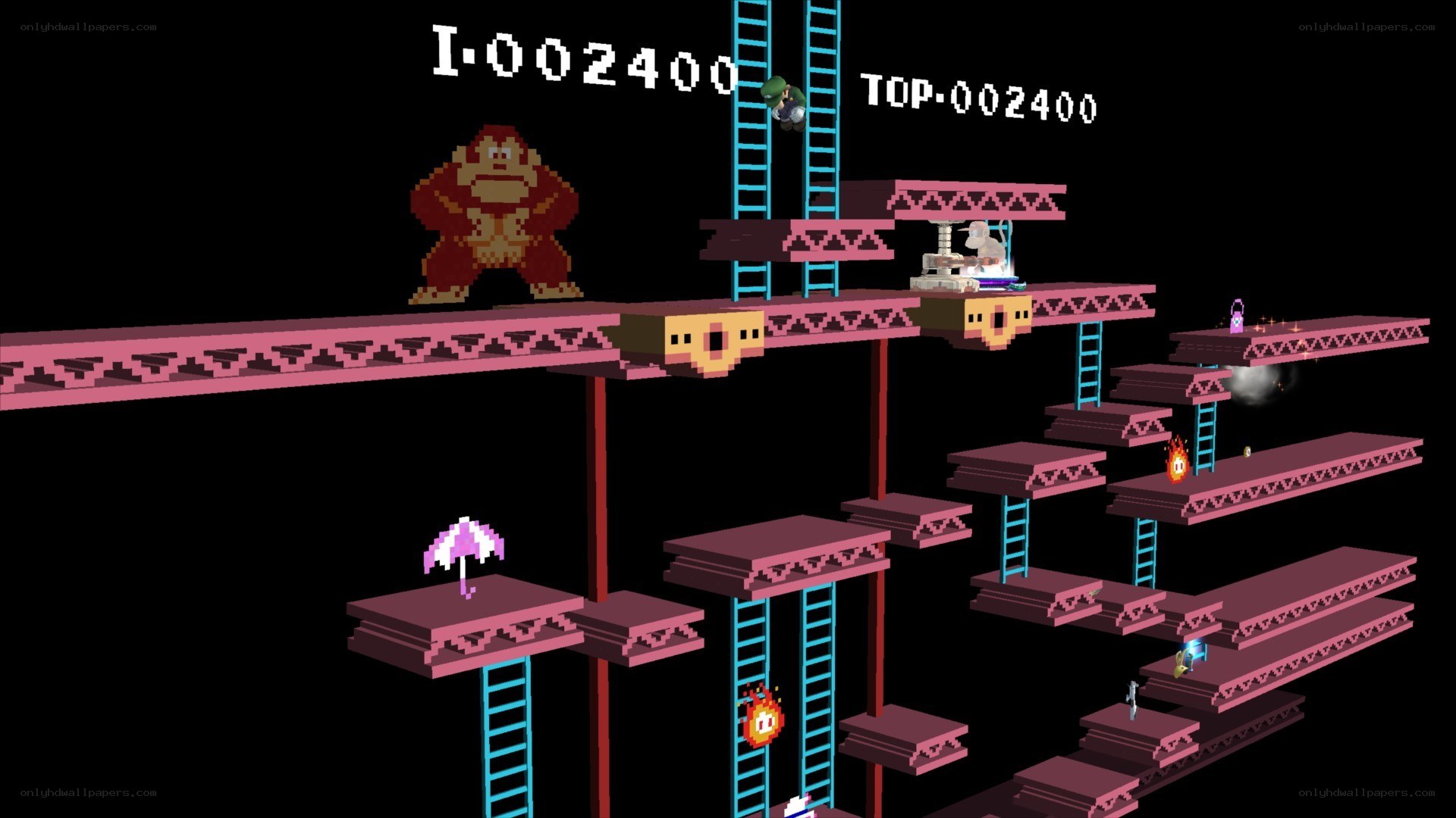 Donkey Kong gameplay scene