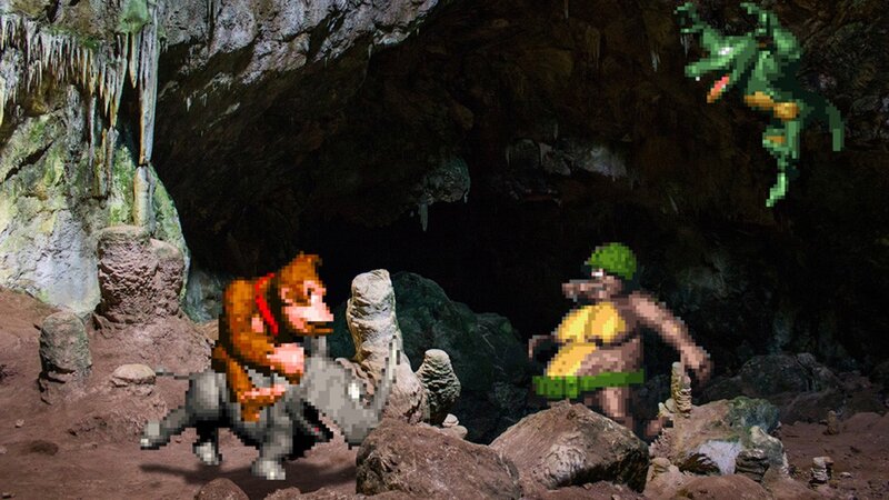 Donkey Kong in a cave