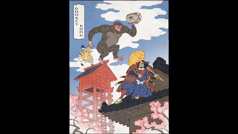 Donkey Kong Ukiyo-e Art