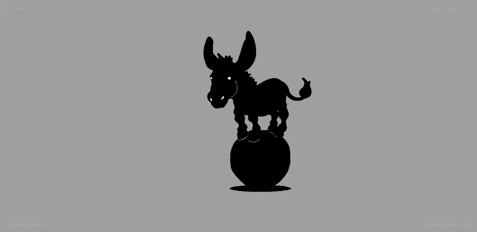 donkey on a ball silhouette