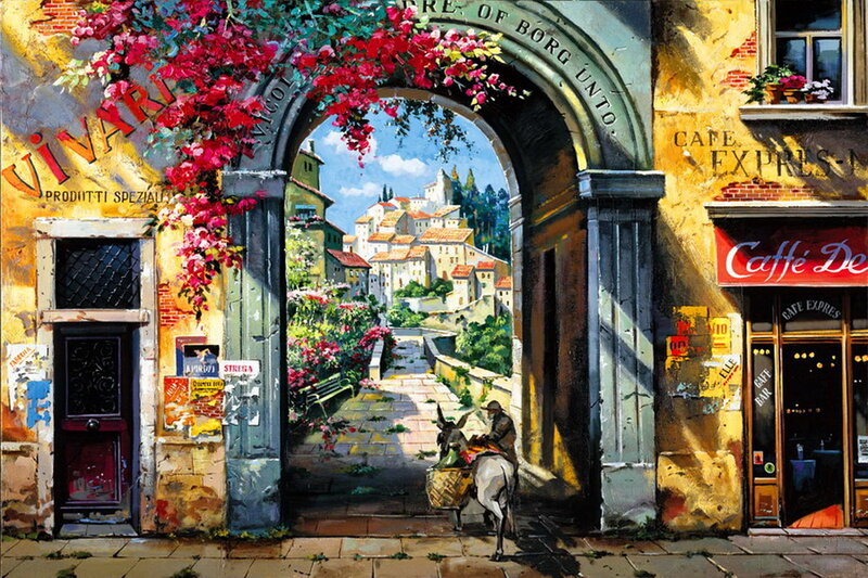 Donkey under Archway