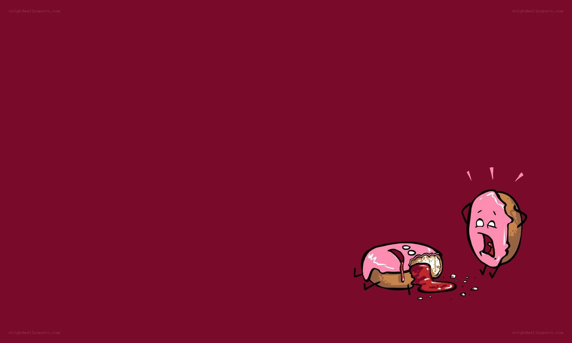 Donut character with blood