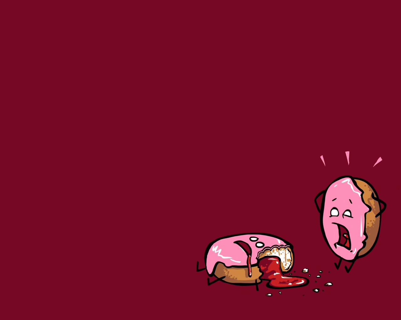 Donut horror cartoon