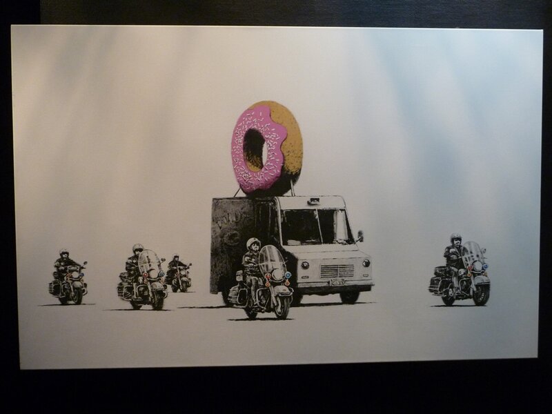 Donut truck with police escort
