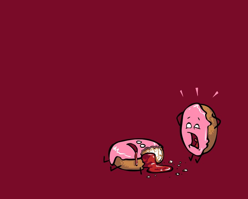 Donut with blood