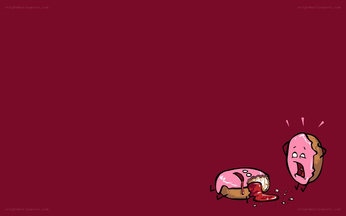 Donut with pink frosting