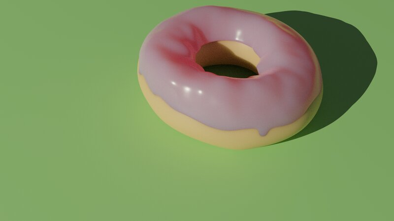 Donut with Pink Glaze