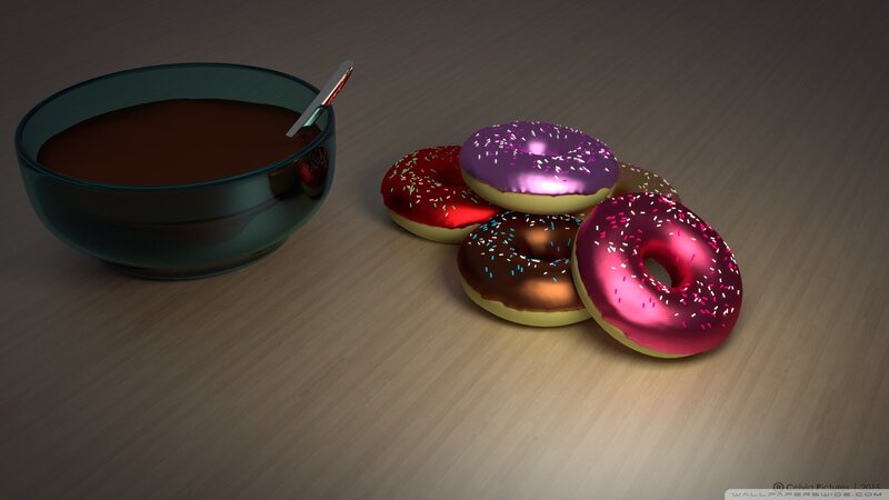 Donuts and Chocolate Bowl