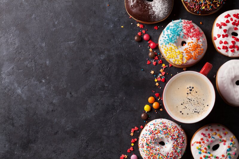 Donuts and Coffee — Black