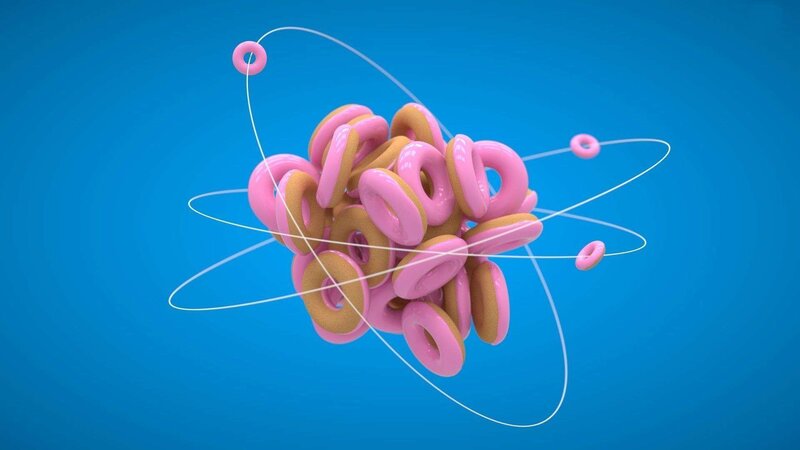 Donuts in Atom Model — Blue