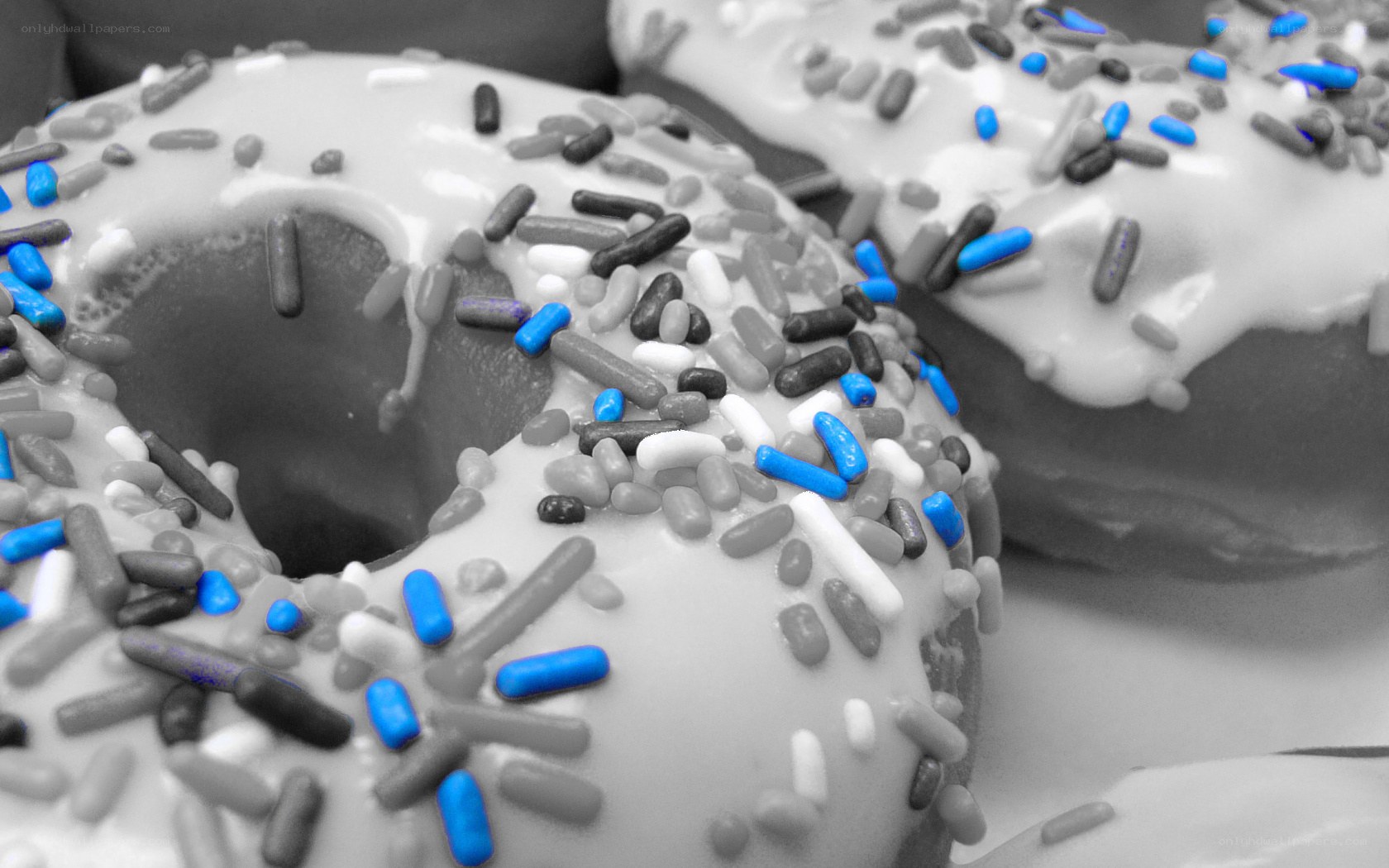 donuts with blue sprinkles