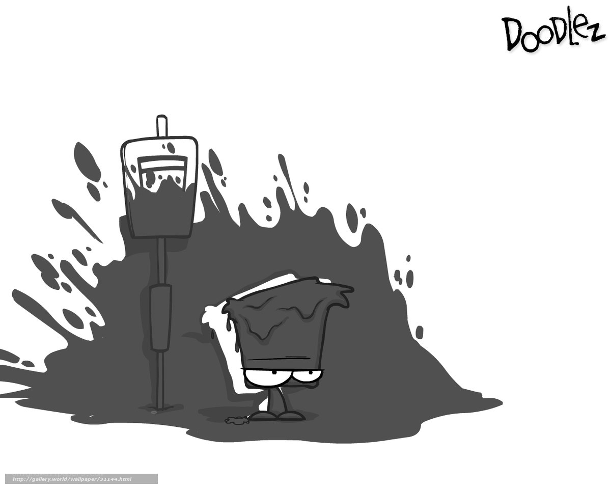 doodle character in mud