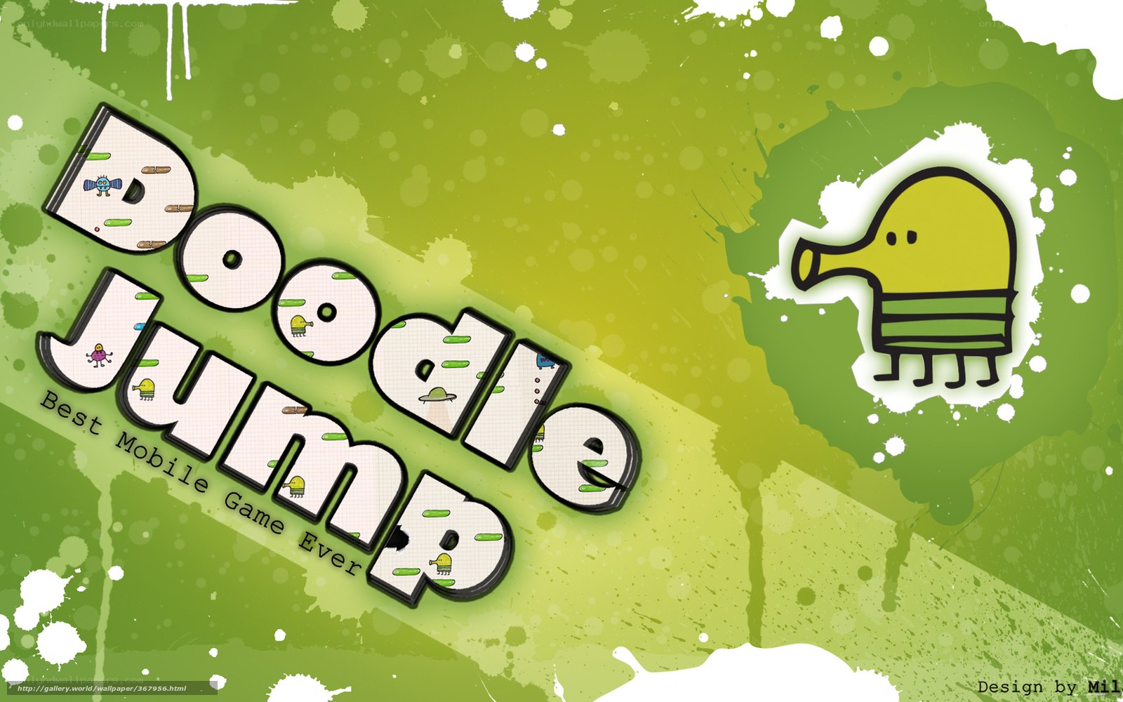 Doodle Jump game wallpaper