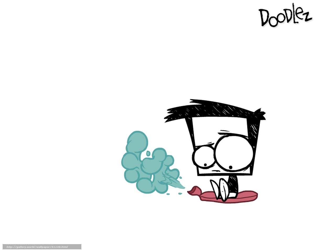 Doodlez character with smoke
