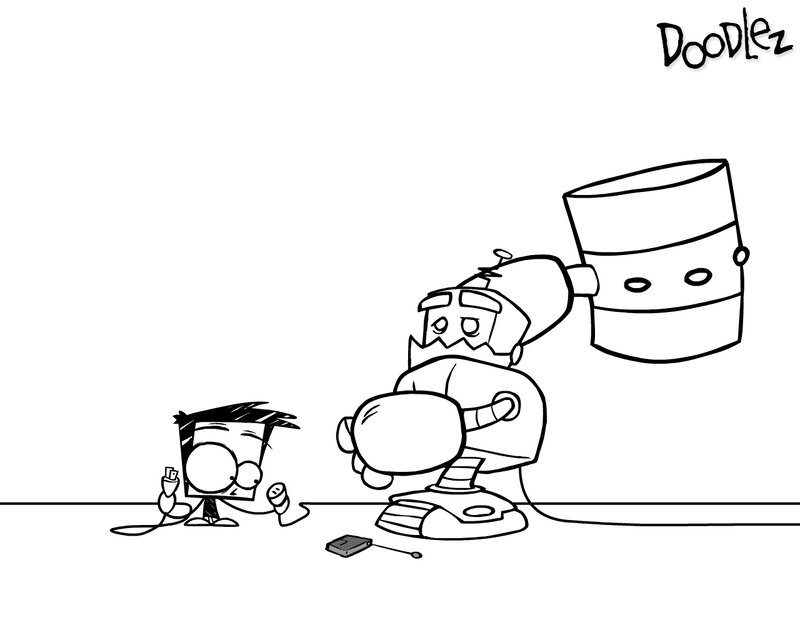 doodlez characters coloring page