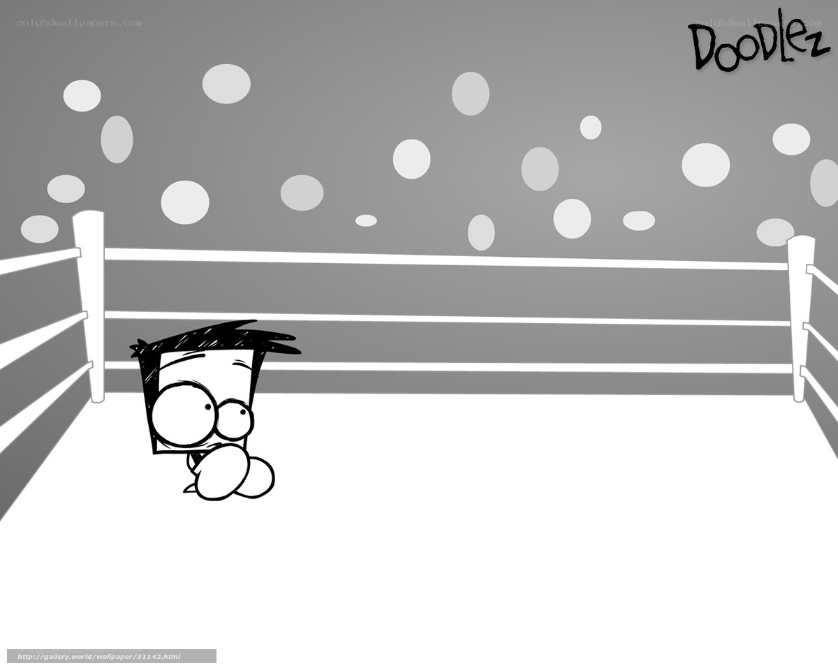 Doodlez in a boxing ring