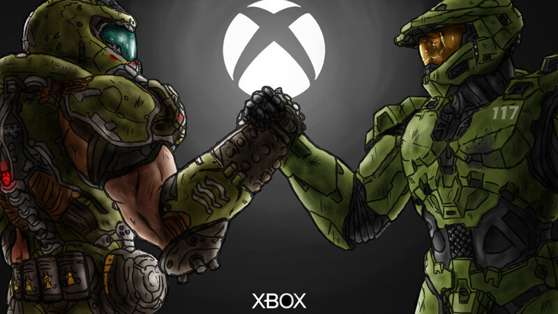 Doom Slayer and Master Chief