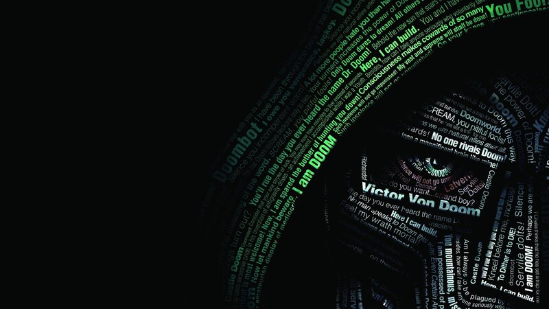 Doom text art background